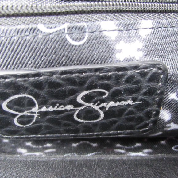 JESSICA SIMPSON  BLACK WITH FLORAL DESIGN  CROSSBODY BAG HANDBAG! - Picture 6 of 8
